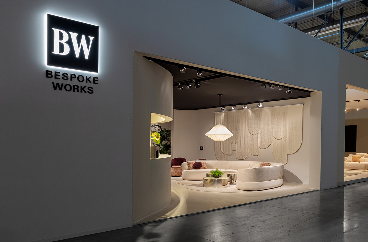 Messestand mit großem BW Logo an der Frontseite