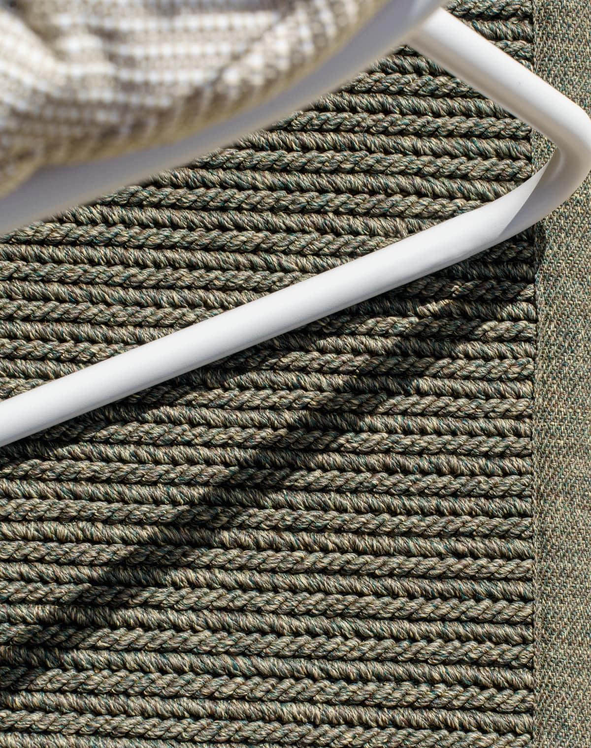 Geflochtener Outdoorteppich Detailbild