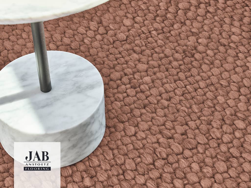 Rosafarbiger Teppich Detailbild